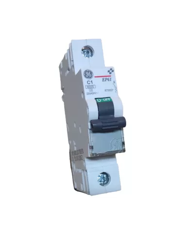 Ge power 672037 ep61c1 disyuntor automático 1p 1a 6ka c